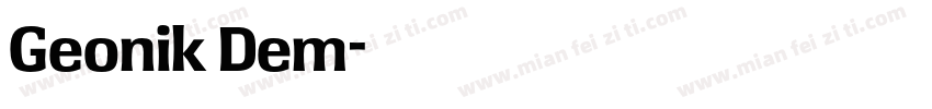 Geonik Dem字体转换